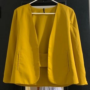 Mustard Cape Blazer
